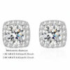 4d49f84749b143e1 925 Sterling Silver 1-2 Carat Moissanite Stud Earrings Hip Hop Rock Style Couple Men Women Anniversary Birthday Gift