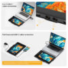 4d4ce0dc0e08362f Ugee UE12 Plus 147% sRGB 11.9 inch Drawing Monitor Scroll Wheel 8 Shortcut Keys Art Tablet with for PC Android