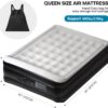 4d62896134e9f87f Panana Twin Air Mattress with Built in Electric Pump, Height 18.5" Comfort Blow up Inflatable Guest Air Bed Airbed with Flocked Top, Storage Bag for Family, Home, Camping
