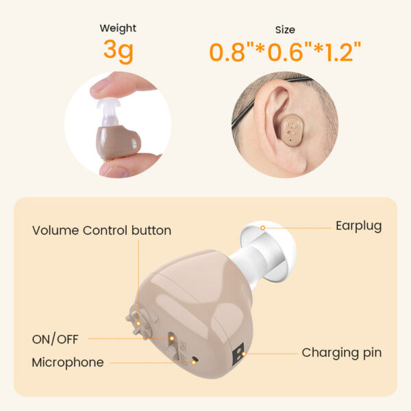 Aid Rechargeable Device ITE Ear Hearing Aids The Elderly Audifonos Sound Amplifier for Deafness