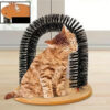 1pc Cat Arch Self Groome Pamper Feline A Massage Grooming Rubbing With Scratching Pad Toy For Cats Interactive Toys