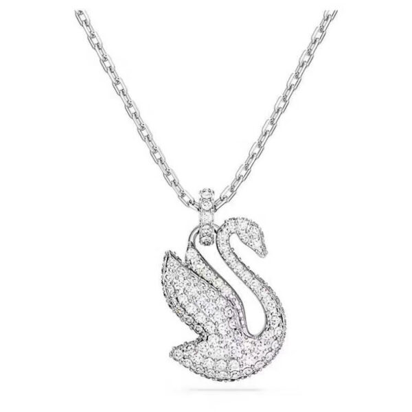 4d865af1cd15f0fa Sier Pattern Pendant Necklace Swan Sticky with Fine Diamonds