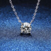 4d963a7f7445bf99 NeeTim 1-5 Carat Moissanite Pendant Necklace For Women Sterling Sier Sparkling Diamond Wedding Party Fine Jewelry Gifts