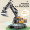 4d99acea164eafe2 RC Excavator Dumper Car 2.4G Remote Control Engineering Vehicle Crawler Truck Bulldozer Toys for Boys Kids Christmas Gifts