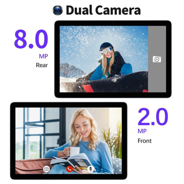4d9f9d8148802f3c PRITOM TAB11 Android 14 Tablet 10 Inch, 8GB(4+4 Expand) RAM + 128GB ROM, Octa Core, 5G WiFi, with Keyboard, Mouse, Case