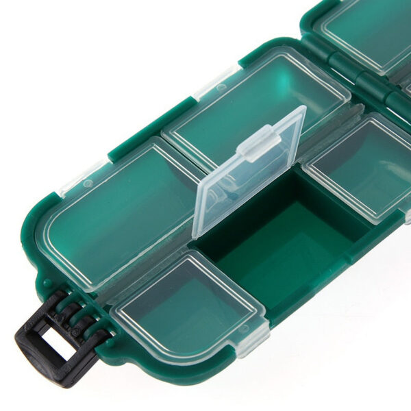 4db9ae12b442aa20 Tackle Box 10 Compartment Lure Hook Storage Case Double Sided Fishing Tool Organizer Multifunctional Bait Container