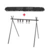 4dbbbcd2c87929df Foldable Tripod High Strength Bending Camping Rack Top Plate with Hanging Hole for BBQ Picnic Hiking