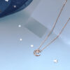 4de011ba347a24f5 Sterling Sier Star Necklace Woman Sexy Clavicle Chain Flashing Diamond Moon Pendant Gift For Friends High Jewelry