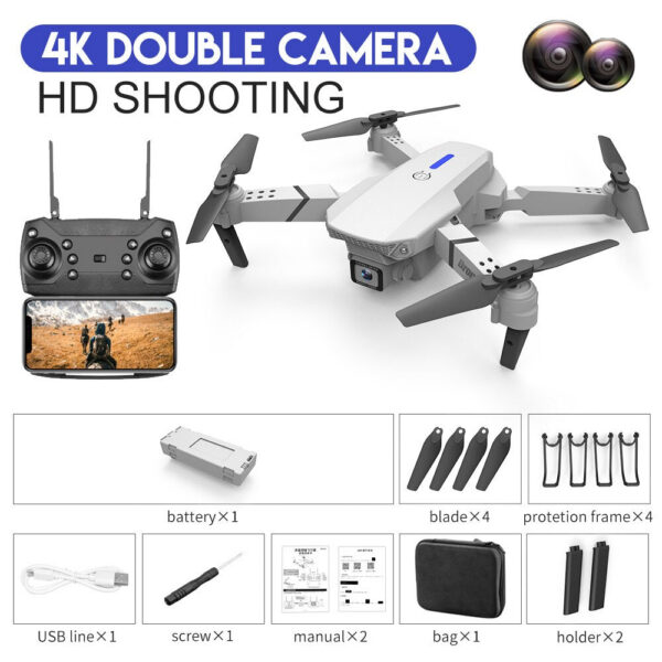 E88pro 4k Hd Dual Camera Fixed Height E99 Remote Control Aircraft Cross-border Drone