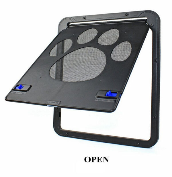 4de73f7e58c249f0 Pet Door New Safe Lockable Magnetic Screen Outdoor Dog Cat Window Gate House Enter Freely Fashion Pretty Garden Easy Install