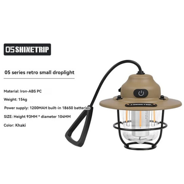 4dec3bacdc70b8c4 DUSSERSAT outdoor retro small chandelier, camping lamp, atmosphere lamp, USB rechargeable tent lamp, LED camping chandelier
