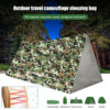 PE Emergency Camouflage Waterproof Portable Survival 120x200cm Sleeping Bag for Outdoor Camping Hiking Adventure