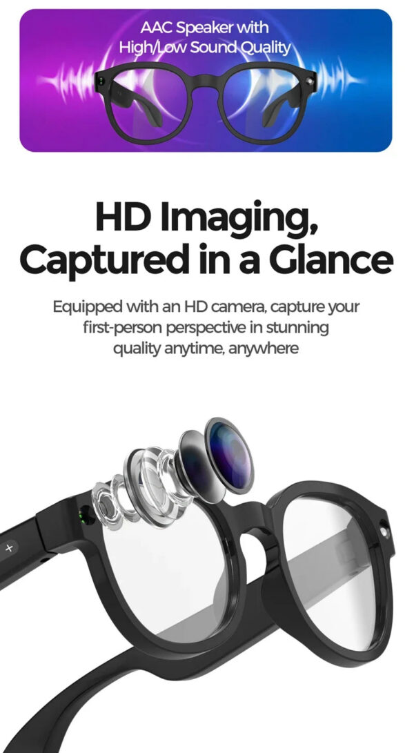 2026 New Smart AI Glasses 800W Shooting Camera HD Photo Video Voice Call Translation Waterproof Bluetooth AI Motorcycle Glasses