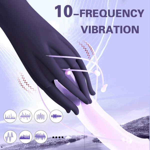 4dfb5f7d375f2c36 10 Frequency Sex For Men Male Masturbator Adult Toys Vibrator Glans Training USB Charge Masturbation Device