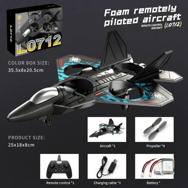 4dfd539943ed699c L0712 RC Plane 2.4G Remote Control Aircraft Gravity Sensing Helicopter Glider with Light EPP Foam Fighters for Boys Children
