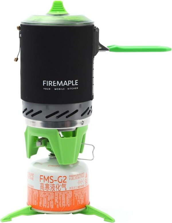 4e1f403877187084 Fire-maple FMS-X2 Personal Cooking System Outdoor Hiking Camping Equipment Oven with Piezo Ignition POT Support & Stand for Outdoor Acitivities- Portable Propane Gas Stove Burner