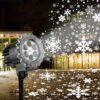 Upgraded HD Dynamic Snowflakes Projector Outdoor Christmas Projection Lamp Waterproof Snowfall LED Light