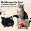 4e2ccc9636c5248d Cat Food Bowls, Non-Slip, Safe Food-Grade Melamine, Anti-Skid Base, Shallow Design, Dishwasher-Safe, 8 Ounces