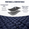 4e6343db50eeb3da WESTTUNE Double Inflatable Mattress with Built-in Pillow Pump Outdoor Sleeping Pad Camping Air Mat for Travel Backpacking Hiking