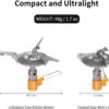 4e7218aa80a83ecd Fire-Maple 116T Titanium Camping Gas Stove | Mini Pocket One-Piece Gas Burner | Ultralight Backpacking Cooking Stove Portable for Outdoor Activities
