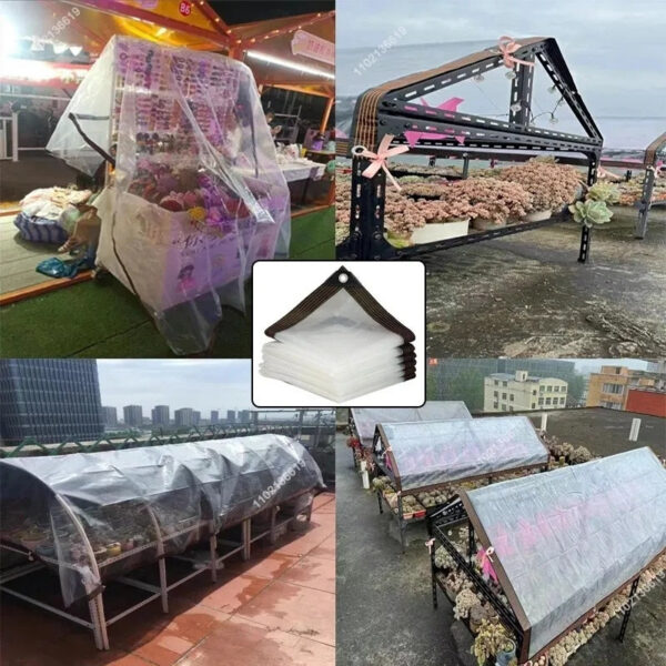 4e739d7434869ea4 Transparent shading Lightweight waterproof cover tarpau transparent rainproof cloth