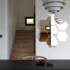 24pcs/set 3D Acrylic DIY Self-adhesive Decorative Decal Hexagonal Geometric Mirror Wall Pasted Hexagon