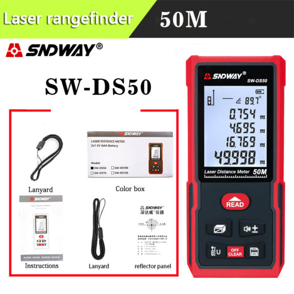 SNDWAY Distance Digital Rangefinder Mini Tape Measure Range Finder Professional M/In/Ft Laser Measuring Meter