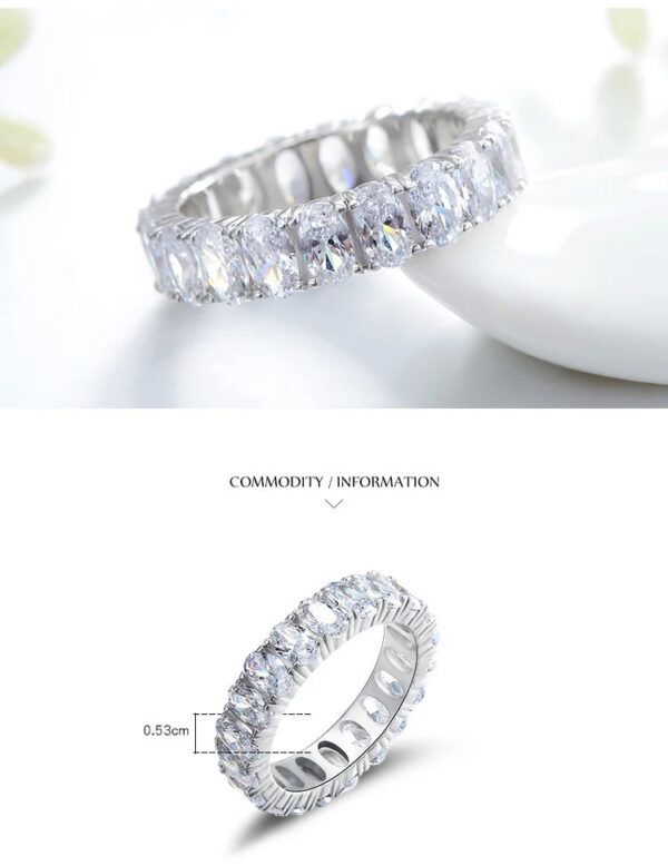 4e939d6f38e67bf9 Modian New 100% 925 Sterling Silver Classic Oval Sparkling Finger Ring For Women Luxury AAAAA CZ Wedding Engagement Fine Jewelry
