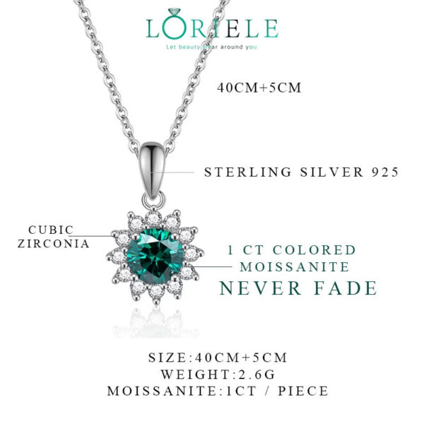 4e94697326a9a599 LORIELE Moissanite Snowflake Pendant For Women Sterling Sier 1Carat Diamond Gemstone Necklace Fine Gift Jewelry