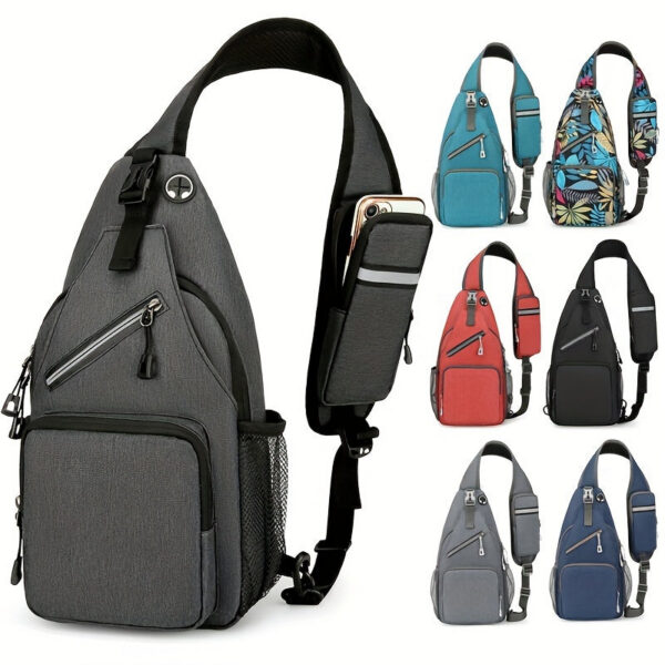 1pc Waterproof Single Shoulder Bag For Men And Women, Multi-purpose Large Capacity Cross Body Bag, Suitable For Outdoor Travel And Work