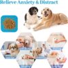 Licking Mat for Dogs Cats 2 Pack, Dog Peanut Butter Lick Pad with Strong Suction Cups for Calming, Reduce Anxiety Boredom (Blue & Green)