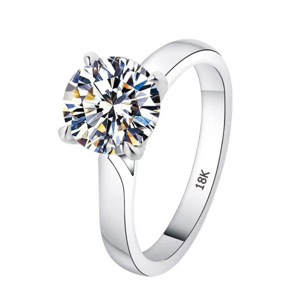 4ea085dca1f73e12 100% Certified White Gold Filled Solid Sier Ring 2.0ct Round Created Diamond Rings Women Wedding Accessories Jewelry