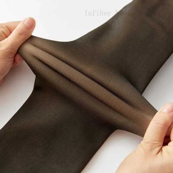4ea173f9430193f7 Socks Hosiery Woman Translucent Wool Sock Winter Stocking Fleece Lined Tights Thermal Pants Legging Fake Pantyhose Y2211