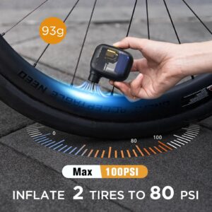 4ecb41177b45558e AIRBANK AS100 Mini Portable Bicycle Pump Rechargeable Air Inflator 100PSI Type-C Bike Accessories for Bike Schrader Presta Tires