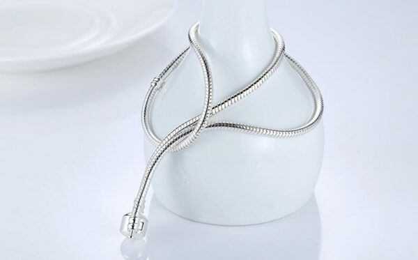 High Quality 45cm Length Sier Color Charm Necklace Snake Chain Fit Brand Original Pendant Necklaces For Women Jewelry Making