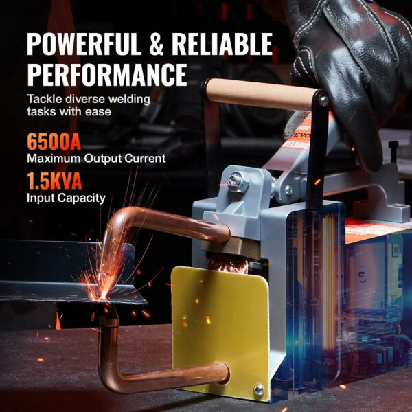 Portable Spot Welder, 1/8-inch Spot Welder Machine with 1.5KVA , Handheld Welding Tip Gun, Spot Welding Machine for Steel Plates