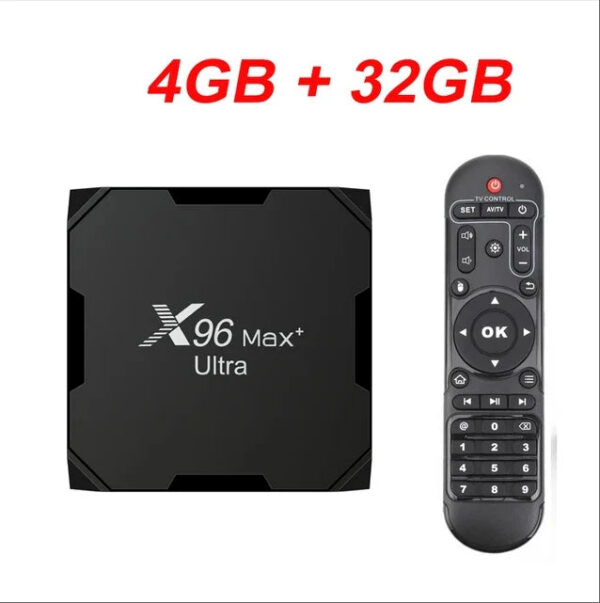 X96Max Plus Ultra TV Box Android 11 Amlogic S905X4 4GB 32GB TVBOX AV1 8K Wifi BT X96 Max Media Player TV Set Top Box