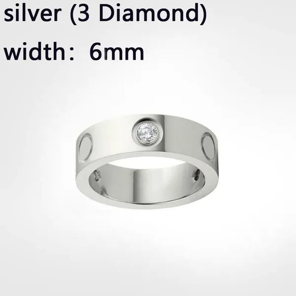 4efb02a94a2afc79 Classics Love Ring designer women 4mm 5mm 6mm Gold Plated With diamonds Designer for lovers Wedding ring Anniversary Jewelry gift with box