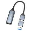 2.0 Video Capture Card HDMI-compatible to USB Type-c Game Grabber Record for Switch Xbox PS4/5 Live Broadcast