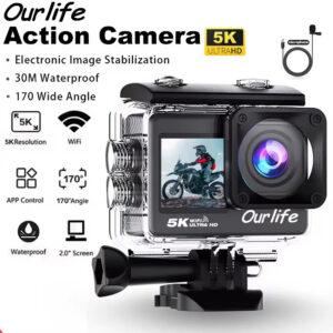 4f211b1d52d7d549 Ourlife 5K Action Camera 4K60FPS 2.0 Inch Touch Screen WiFi 170° Wide Angle 30M Waterproof Bicycle Motorcycles Sports Cameras