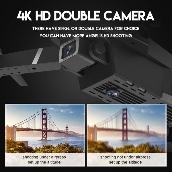 New E88Pro Drone 4K Professinal With 1080P Wide Angle Dual HD Camera Foldable RC Helicopter WIFI FPV Height Hold Apron Sell
