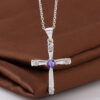 sterling Sier crystals cross Pendant diamond Necklace For Women fashion party wedding accessories Jewelry gifts