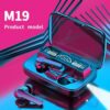4f3e2ffd784a6174 M19 Bluetooth Wireless Tws Gaming Support Noise-cancelling Touch In-ear Mini Emergency Power Bank Headset