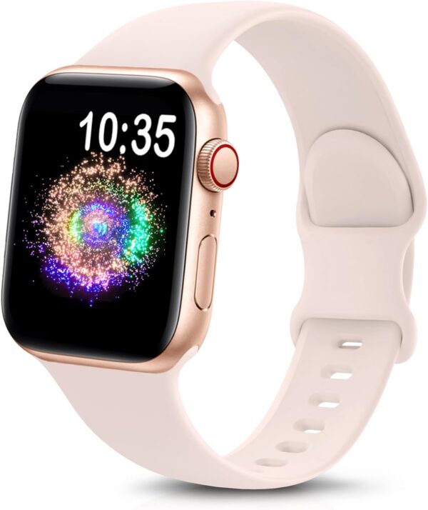 4f401ab99e9034f9 TreasureMax Sport Band Compatible with Apple Watch Bands 38mm 40mm 41mm 42mm 44mm 45mm 49mm,Soft Silicone Strap Compatible for Apple Watch Series 9 Ultra 8 7 6 5 4 3 2 1 SE Men Women Grey 38/40/41MM