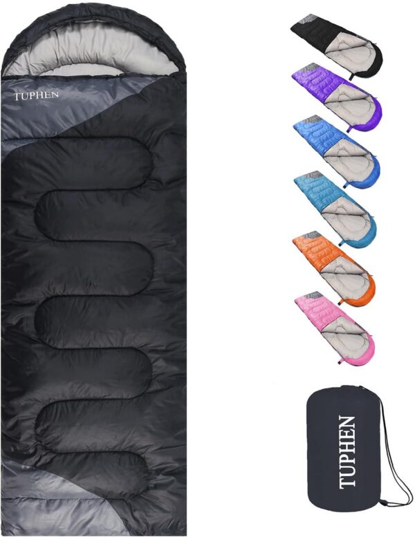 4f48cb4f7654f8c2 tuphen- Sleeping Bags for Adults Kids Boys Girls Backpacking Hiking Camping Microfiber Liner, Cold Warm Weather 4 Seasons Indoor Outdoor Use, Lightweight & Waterproof