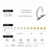 Moissanite Ring Sterling Sier with White Gold Plated Full Diamond Eternity Band Engagement Wedding Rings for Women