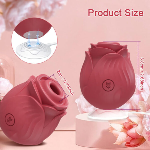 Powerful Sucking-Rose Vibrator Toy Women Vacuum Stimulator Oral Nipple Clit Sucker Toys Goods for Female Adults