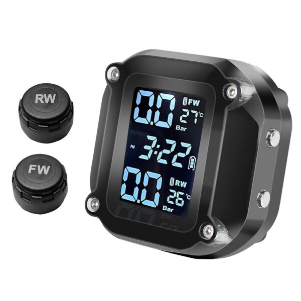 4f6e9c2e5f6ec40a M5 Combination Monitor Digital Display External Motorcycle Wireless Tire Pressure Detector