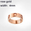 4f6faf4eae26f0c6 Classics Love Ring designer women 4mm 5mm 6mm ring Gold Plated With diamonds Designer for lovers Wedding rings Anniversary Jewelry gift with box