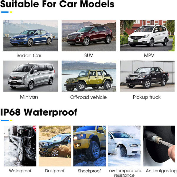 Digital Display Electronic Automobile Universal Tire Pressure Monitor Rotatable Cigarette Lighter Tpms System